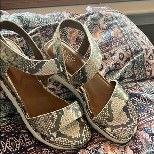 Franco Sarto Women's Snakeskin Sandals